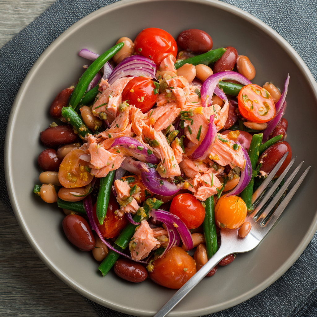 Salmon Bean Salad - Coolinarco.com