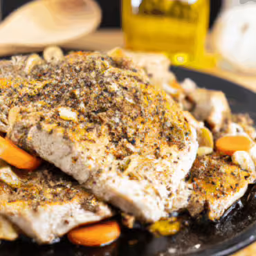 Honey Mustard Chicken with Garlic Beef