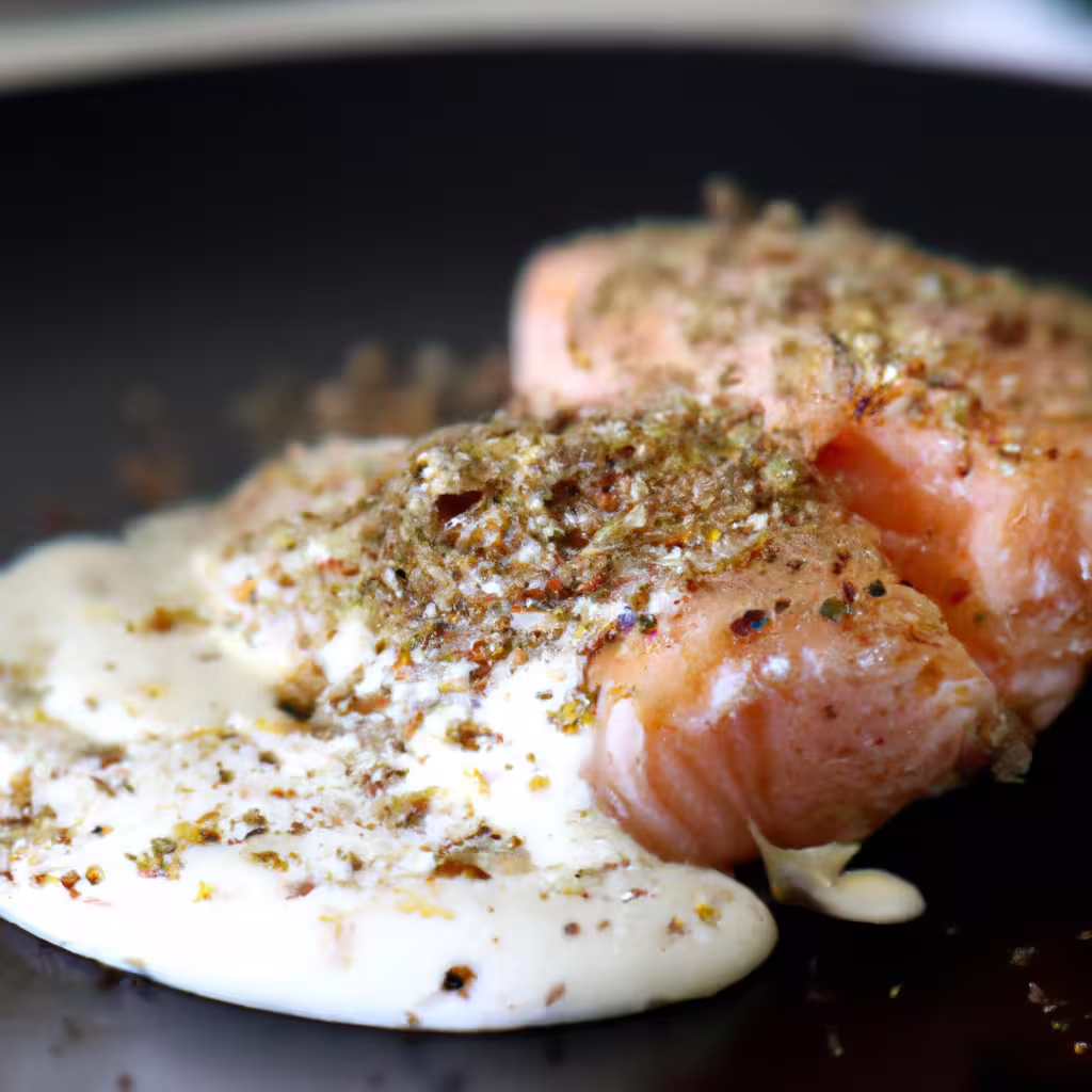 Honey-Dijon Salmon with Mayonnaise Drizzle