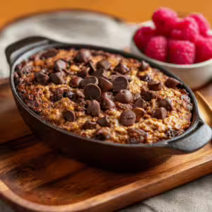 Chocolate Banana Baked Oats