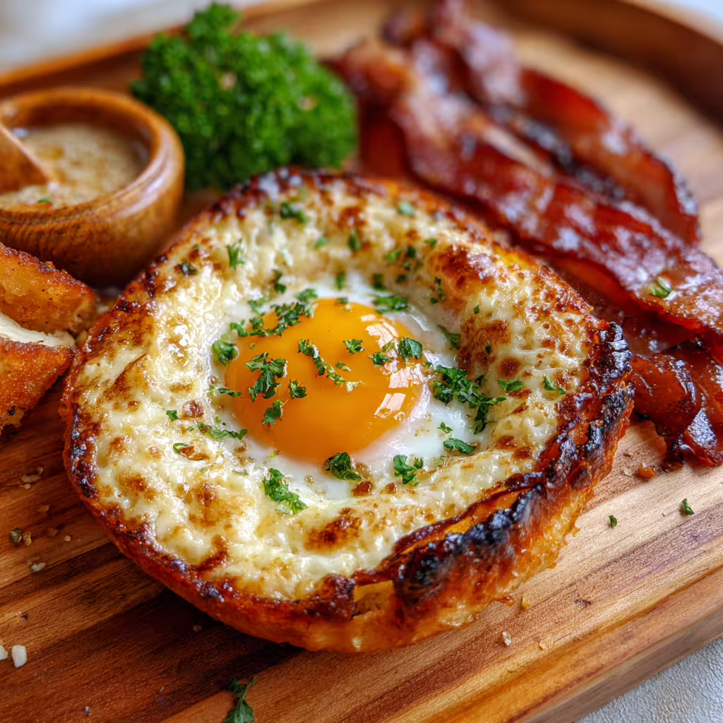 Egg in a Hole with Bacon