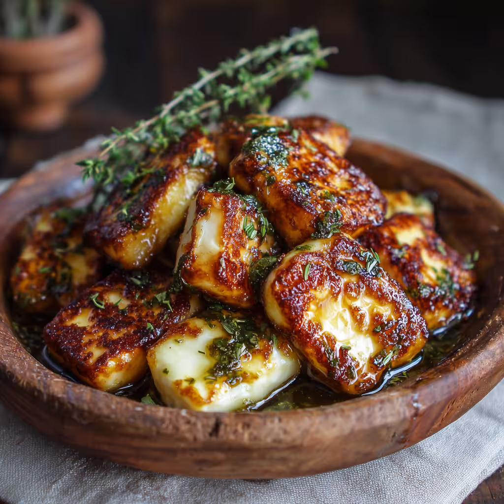 Halloumi with Honey and Thyme