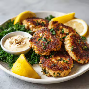 Lemon Garlic Tuna Cakes