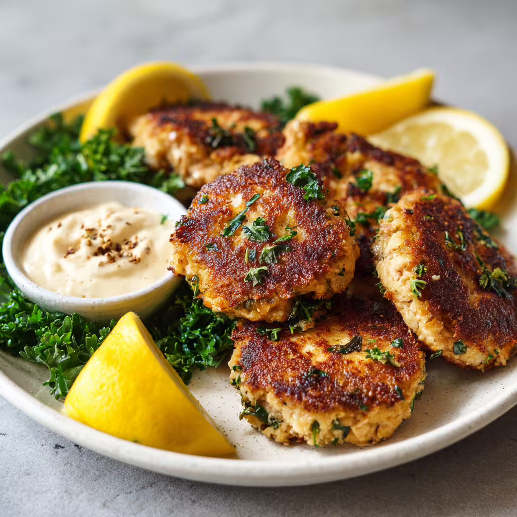 Lemon Garlic Tuna Cakes