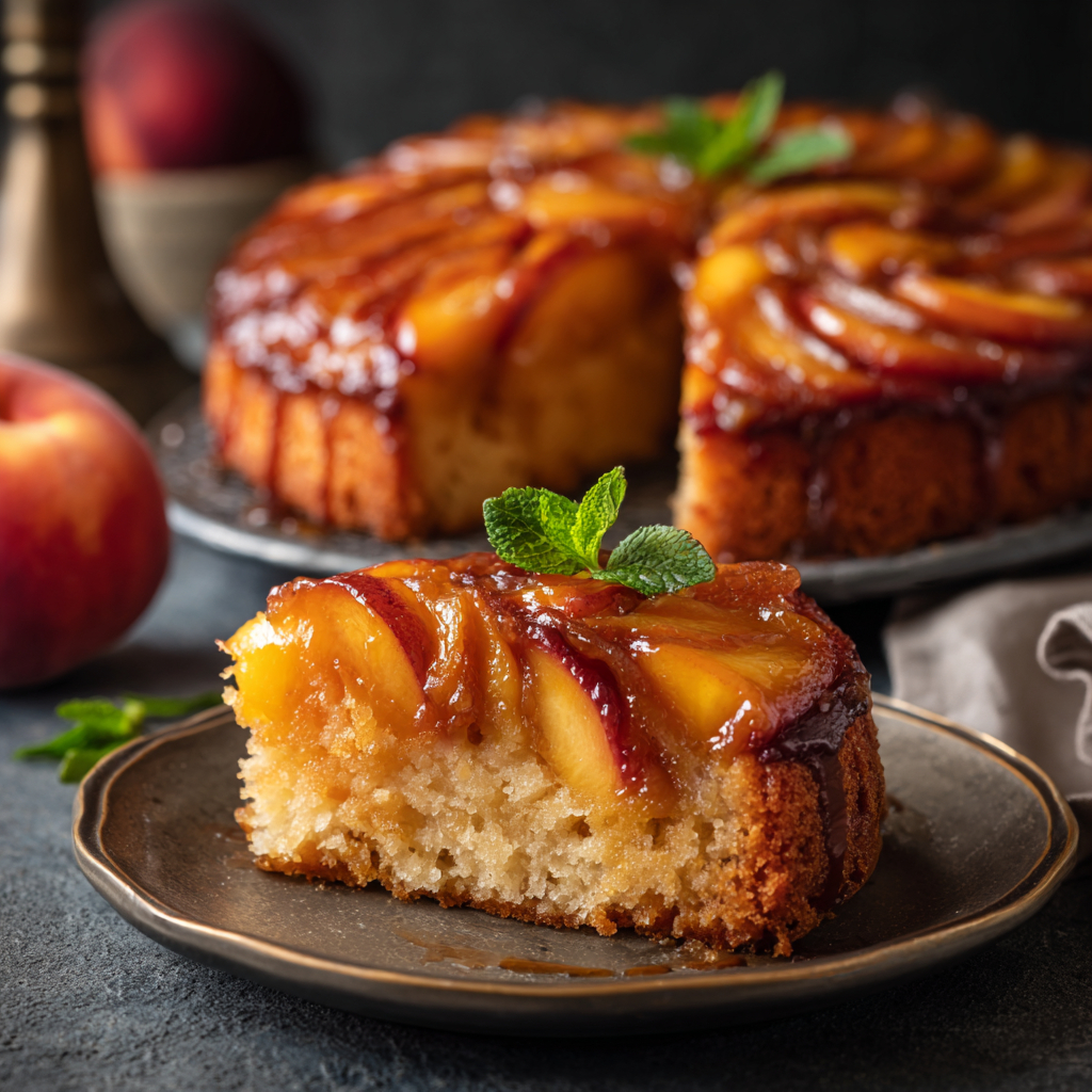 Peach Upside Down Cake - Coolinarco.com