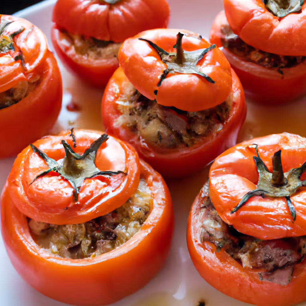 Beef and Rice Stuffed Tomatoes