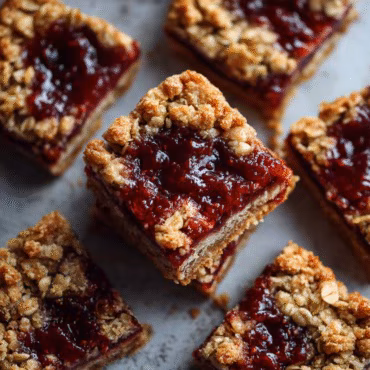 Raspberry Jam Oat Bars