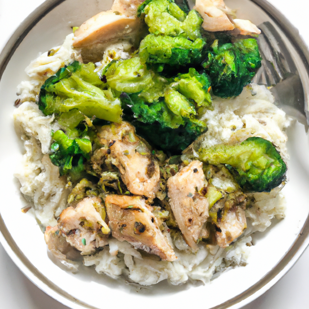 Garlic Chicken and Broccoli Rice Bowl