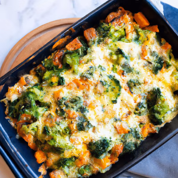 Cheesy Broccoli and Carrot Bake