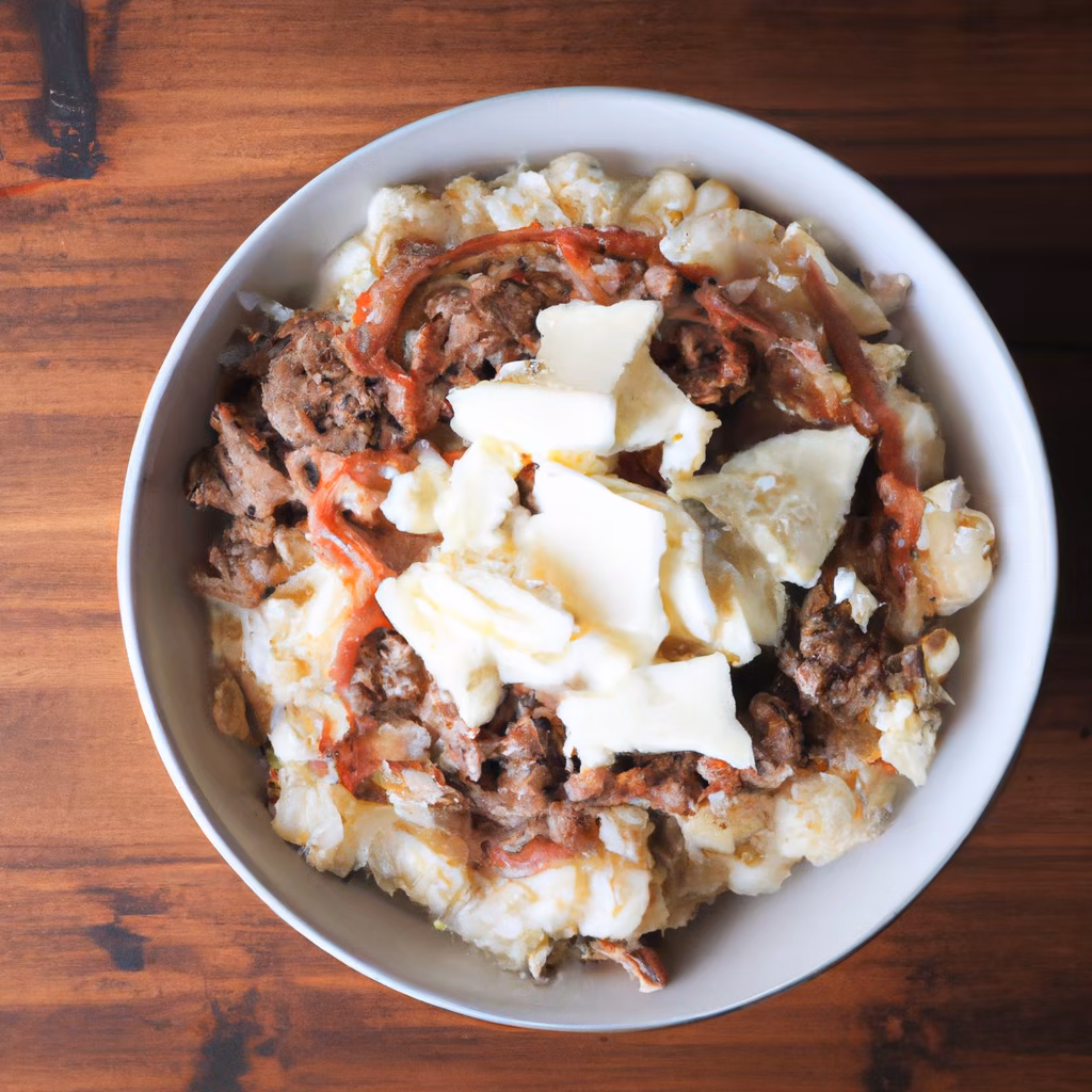 Beef and Cheese Rice Bowl