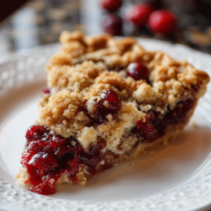 Cranberry Streusel Pie