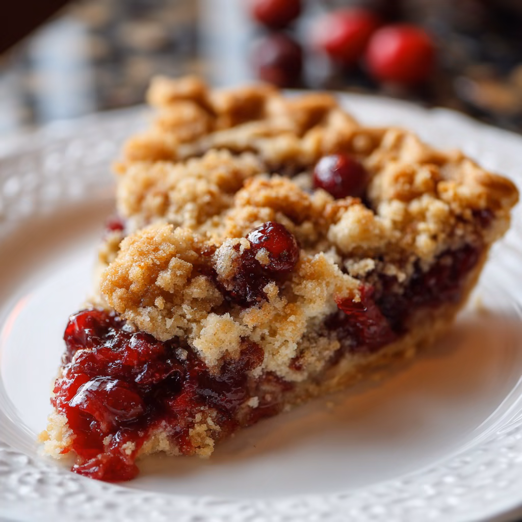 Cranberry Streusel Pie