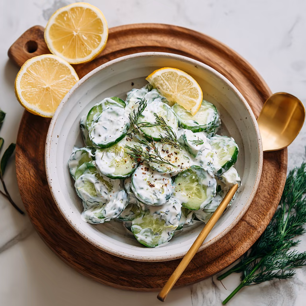 Creamy Ranch Cucumber Salad