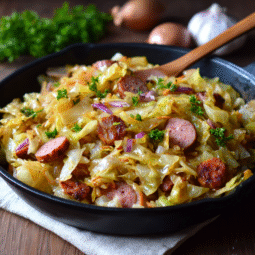 Fried Cabbage With Sausage