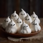 Halloween Meringue Shaped Like Ghosts