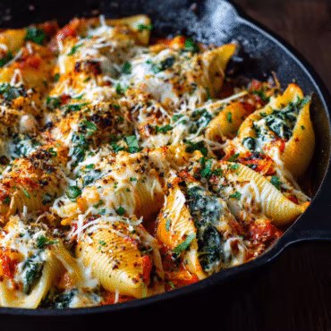 Vegetarian Skillet Stuffed Shells