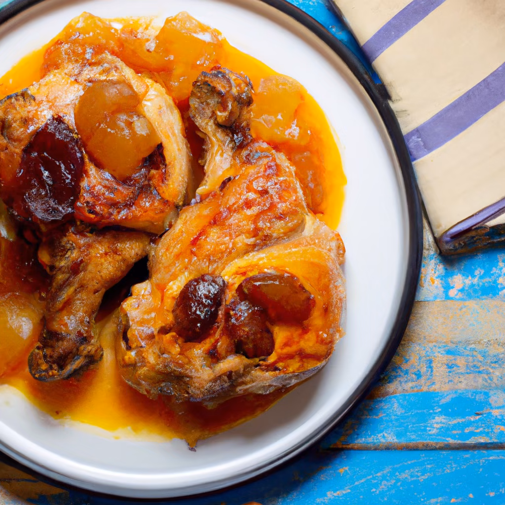 Soy Glazed Chicken Thighs with Apricot Sauce