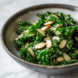 Almond Garlic Kale Salad