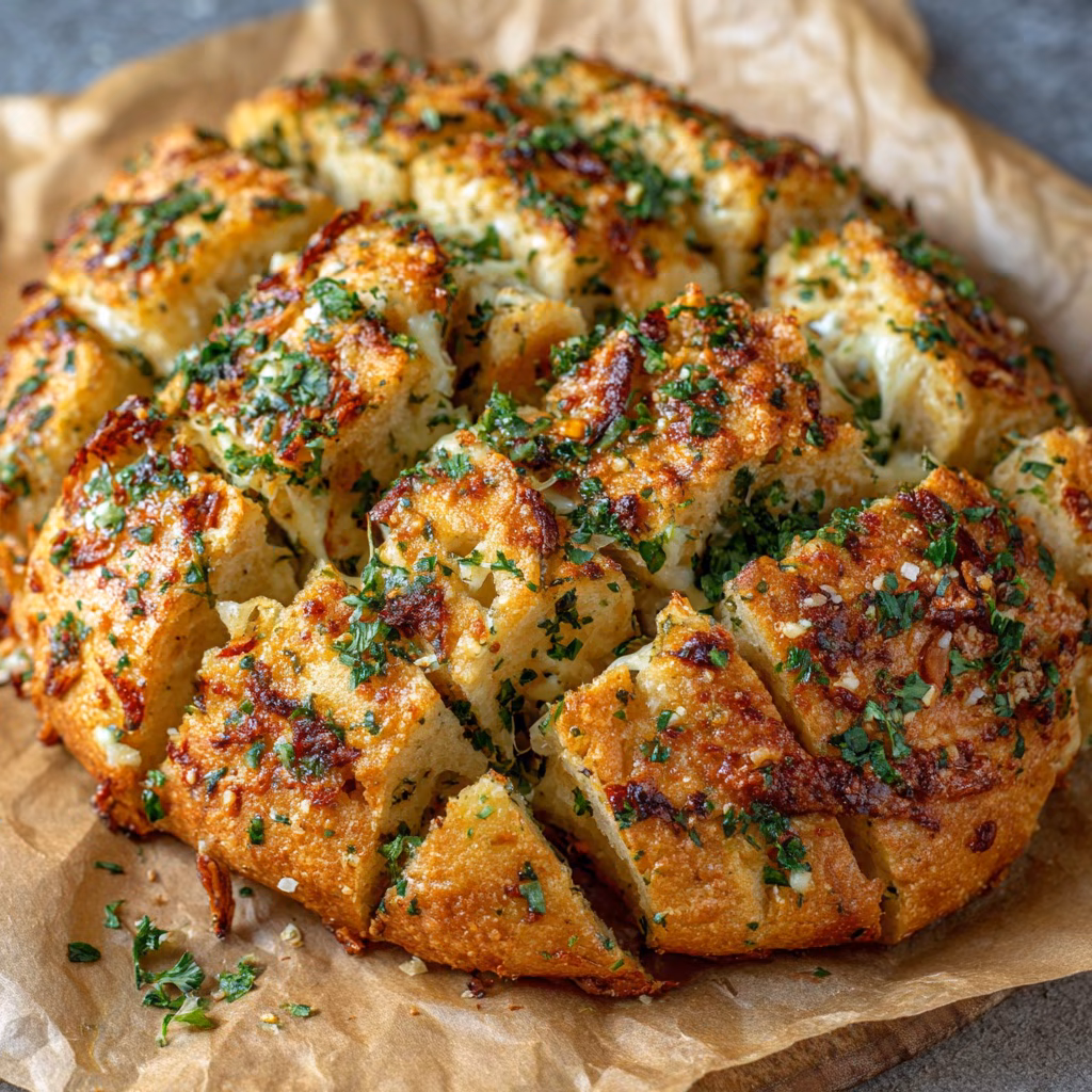 Cheese and Garlic Crack Bread