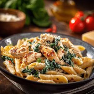 Chicken and Pasta Florentine