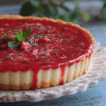 Cranberry curd tart