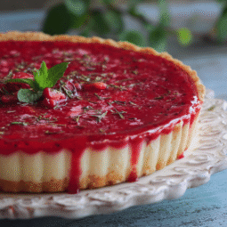 Cranberry curd tart
