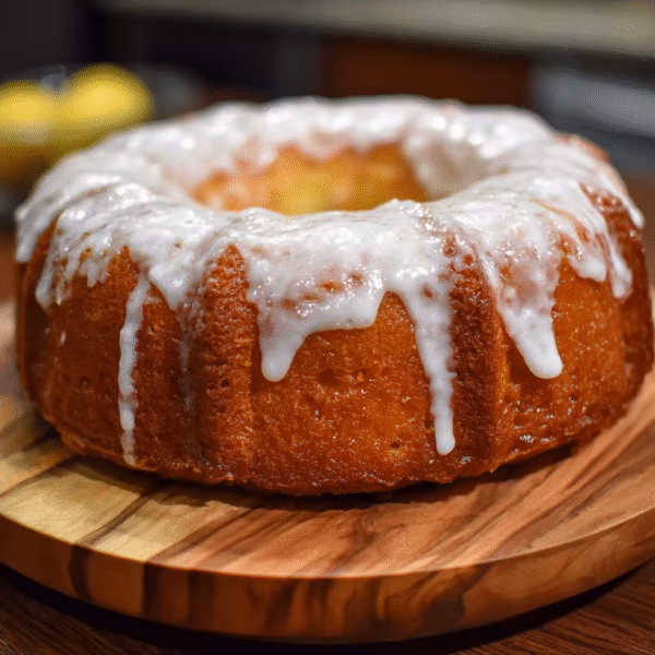 Lemon Cake with Lemon Glaze