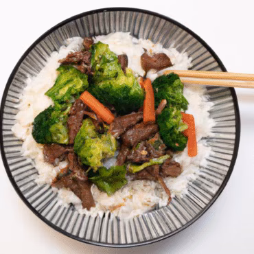 Beef and Broccoli Stir-Fry with Rice