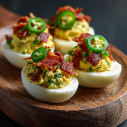 Jalepeño Bacon Deviled Eggs