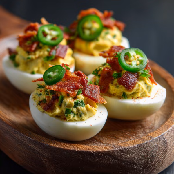 Jalepeño Bacon Deviled Eggs