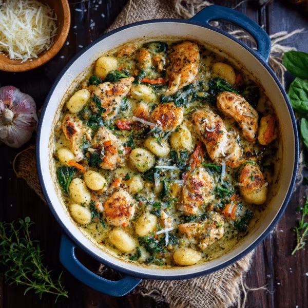 One Pot Chicken and Gnocchi