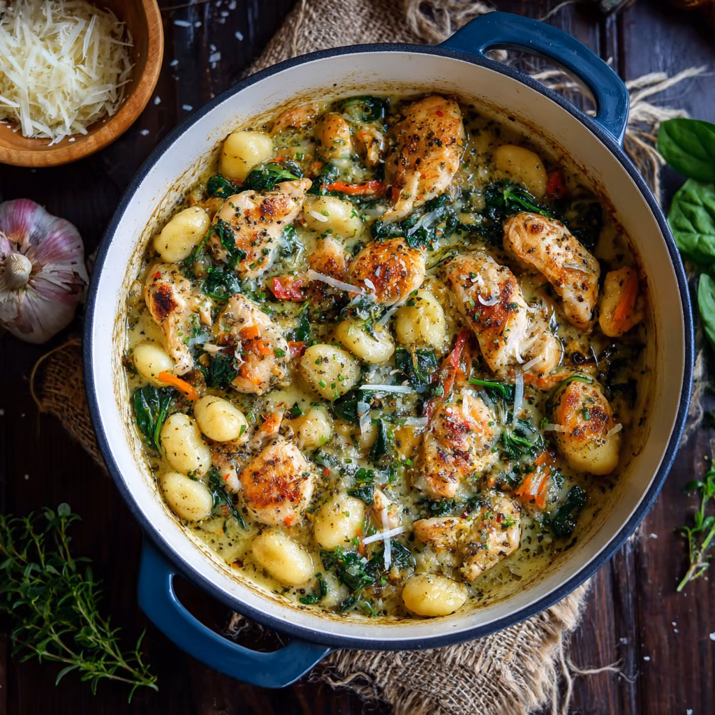 One Pot Chicken and Gnocchi