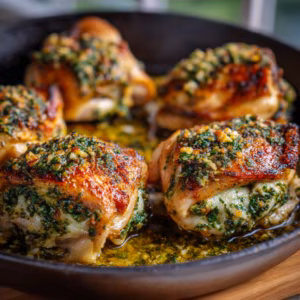 Pesto Stuffed Chicken Thighs
