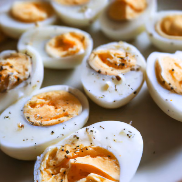 Cheesy Hard-Boiled Eggs