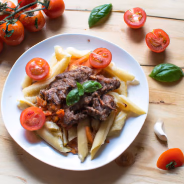 Beef Pasta with Tomato Sauce