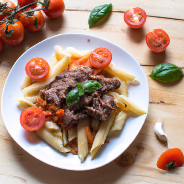 Beef Pasta with Tomato Sauce