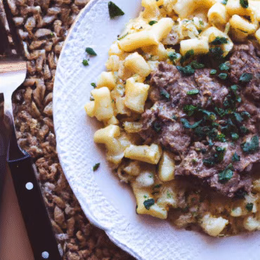 Beef and Cheese Pasta Bake