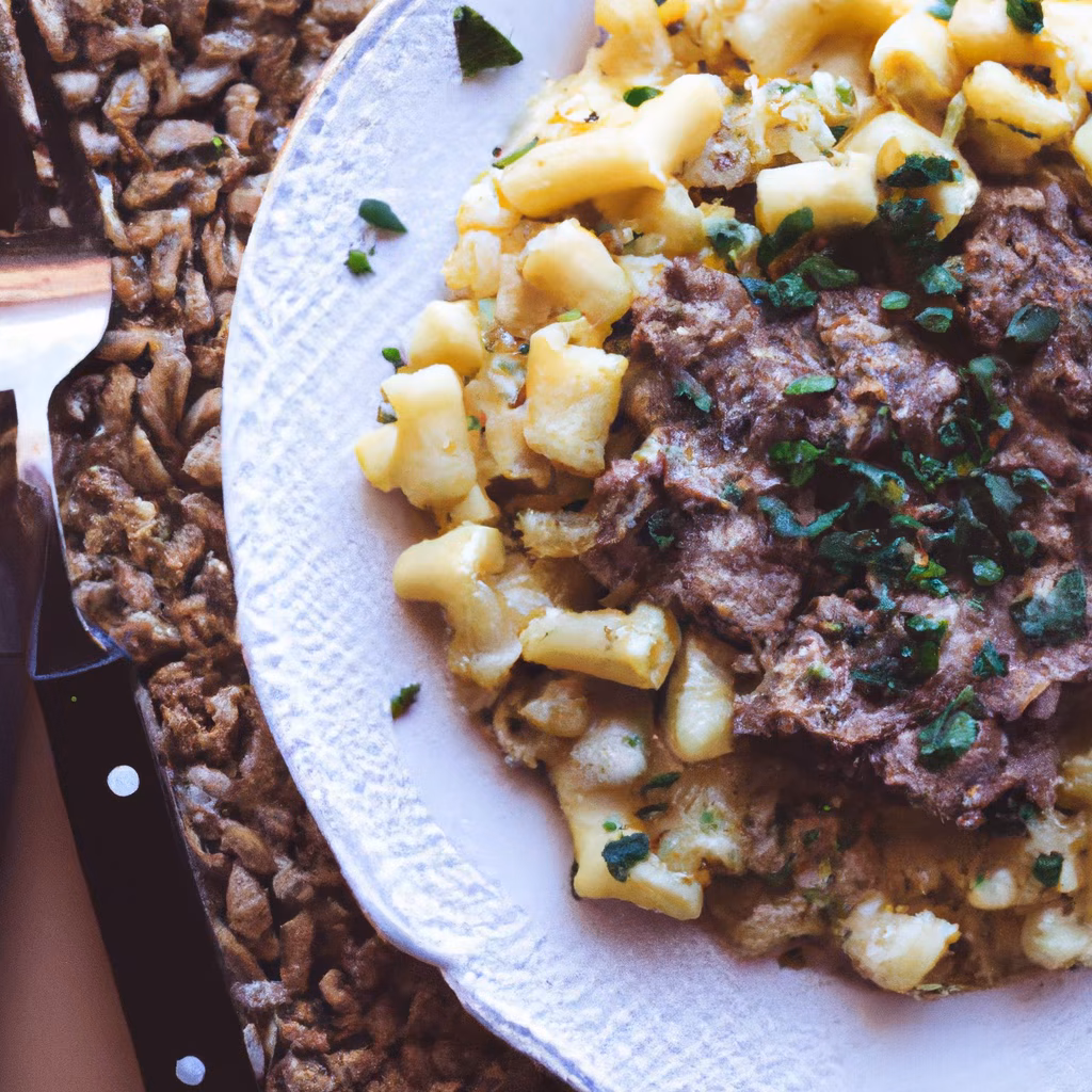 Beef and Cheese Pasta Bake