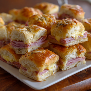 Baked Ham and Cheese Party Sandwiches