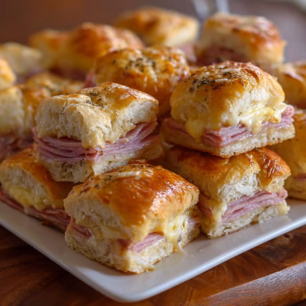 Baked Ham and Cheese Party Sandwiches