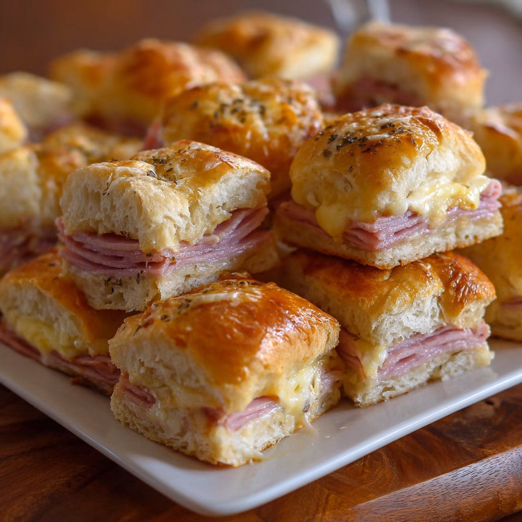 Baked Ham and Cheese Party Sandwiches