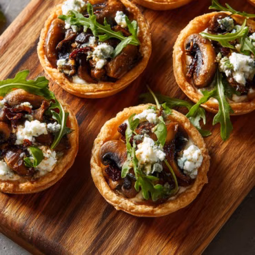 Mushroom and Goat Cheese Mini Tarts