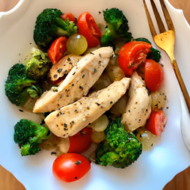 Garlic Chicken with Broccoli and Tomatoes