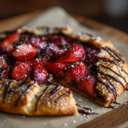 Chocolate Strawberry Galette