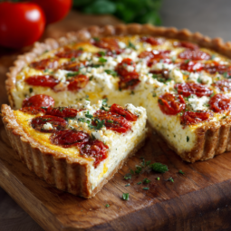 Mozzarella Tomato Quiche