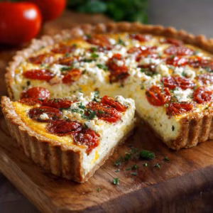 Mozzarella Tomato Quiche