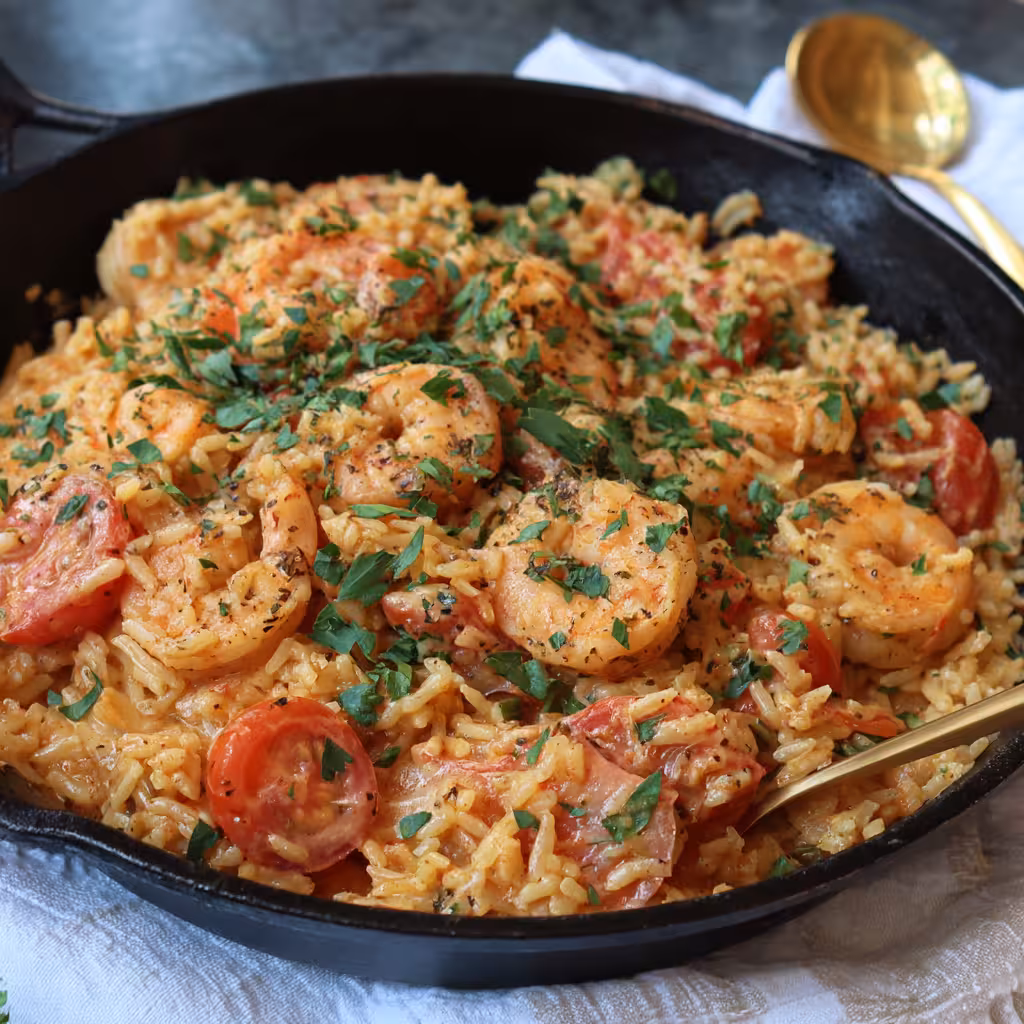 Creamy Shrimp and Tomato Rice