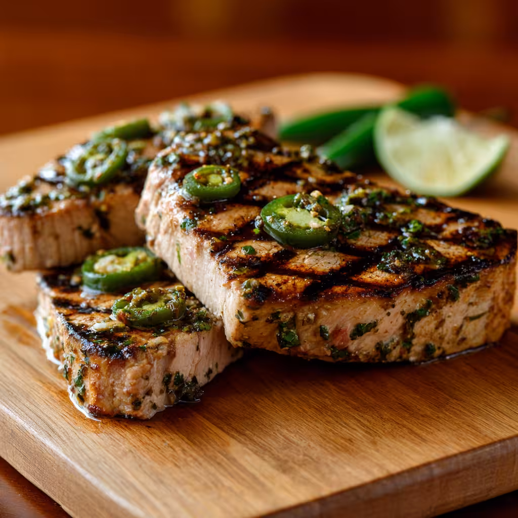 Grilled Jalapeno Tuna Steaks