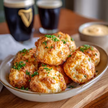 Irish Beer Cheese Puffs