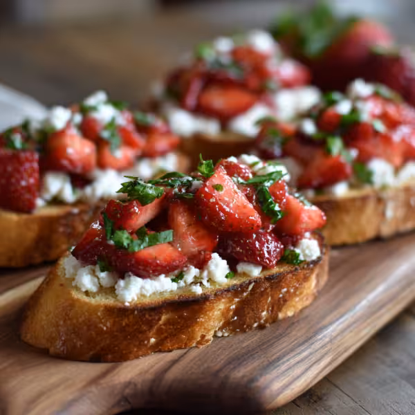 Strawberry Goat Cheese Bruschetta